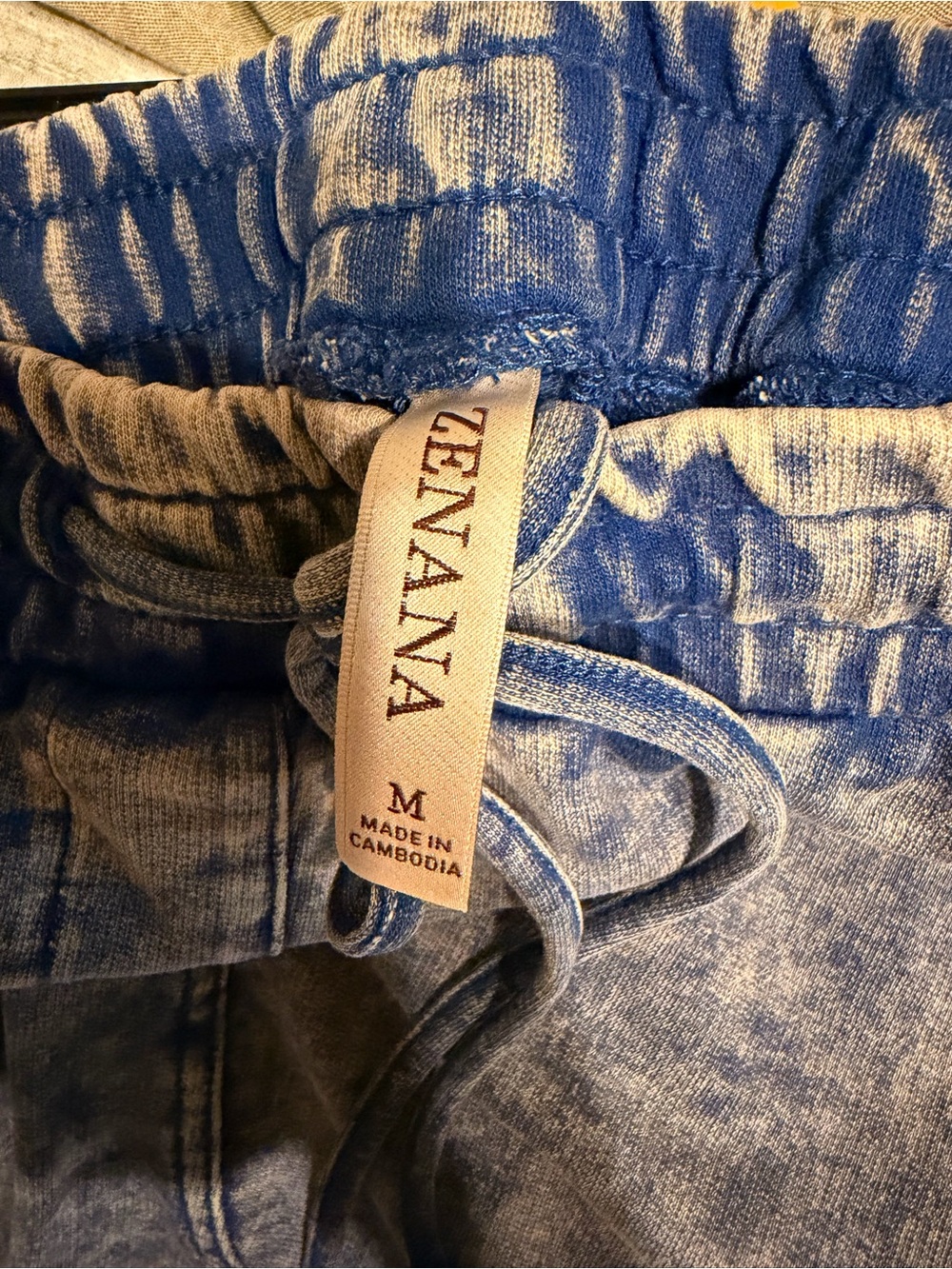 Blue Washed knit Maxi Skirt with Front Slit - Picture 5 of 5